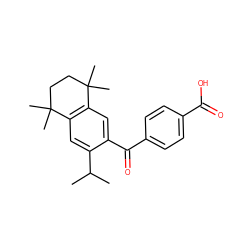 CC(C)c1cc2c(cc1C(=O)c1ccc(C(=O)O)cc1)C(C)(C)CCC2(C)C ZINC000013738442