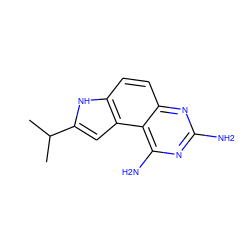 CC(C)c1cc2c(ccc3nc(N)nc(N)c32)[nH]1 ZINC000005882451