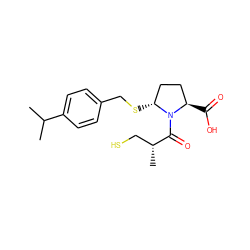 CC(C)c1ccc(CS[C@@H]2CC[C@@H](C(=O)O)N2C(=O)[C@H](C)CS)cc1 ZINC000040973427