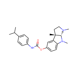 CC(C)c1ccc(NC(=O)Oc2ccc3c(c2)[C@]2(C)CCN(C)[C@@H]2N3C)cc1 ZINC000053022004