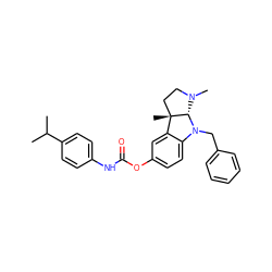 CC(C)c1ccc(NC(=O)Oc2ccc3c(c2)[C@]2(C)CCN(C)[C@@H]2N3Cc2ccccc2)cc1 ZINC000013797550