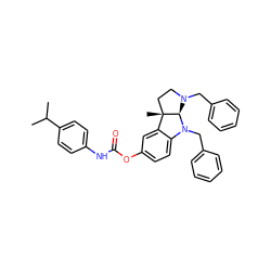 CC(C)c1ccc(NC(=O)Oc2ccc3c(c2)[C@]2(C)CCN(Cc4ccccc4)[C@H]2N3Cc2ccccc2)cc1 ZINC000029544950