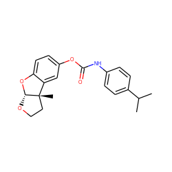 CC(C)c1ccc(NC(=O)Oc2ccc3c(c2)[C@]2(C)CCO[C@@H]2O3)cc1 ZINC000013609173