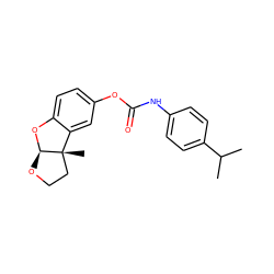 CC(C)c1ccc(NC(=O)Oc2ccc3c(c2)[C@]2(C)CCO[C@H]2O3)cc1 ZINC000013609169