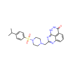 CC(C)c1ccc(S(=O)(=O)N2CCN(Cc3nc4cccc5c(=O)[nH][nH]c(n3)c45)CC2)cc1 ZINC000059278665