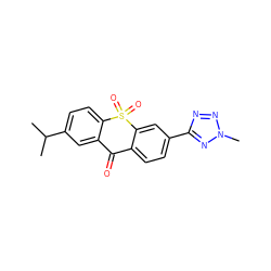 CC(C)c1ccc2c(c1)C(=O)c1ccc(-c3nnn(C)n3)cc1S2(=O)=O ZINC000013755836