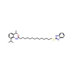 CC(C)c1cccc(C(C)C)c1NC(=O)CCCCCCCCCCCCCCSc1nc2ccccc2[nH]1 ZINC000144527632