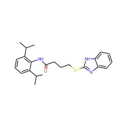 CC(C)c1cccc(C(C)C)c1NC(=O)CCCSc1nc2ccccc2[nH]1 ZINC000144518834