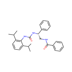 CC(C)c1cccc(C(C)C)c1NC(=O)N[C@@H](CNC(=O)c1ccccc1)c1ccccc1 ZINC000029488485