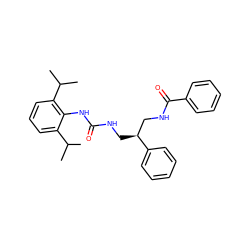 CC(C)c1cccc(C(C)C)c1NC(=O)NC[C@@H](CNC(=O)c1ccccc1)c1ccccc1 ZINC000013737173