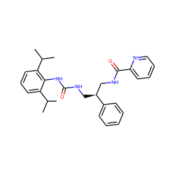 CC(C)c1cccc(C(C)C)c1NC(=O)NC[C@@H](CNC(=O)c1ccccn1)c1ccccc1 ZINC000013737220