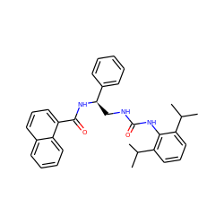 CC(C)c1cccc(C(C)C)c1NC(=O)NC[C@@H](NC(=O)c1cccc2ccccc12)c1ccccc1 ZINC000013737194