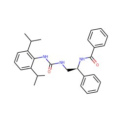 CC(C)c1cccc(C(C)C)c1NC(=O)NC[C@@H](NC(=O)c1ccccc1)c1ccccc1 ZINC000013737170