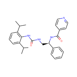 CC(C)c1cccc(C(C)C)c1NC(=O)NC[C@@H](NC(=O)c1ccncc1)c1ccccc1 ZINC000013737228