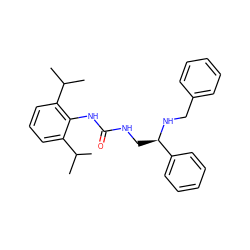 CC(C)c1cccc(C(C)C)c1NC(=O)NC[C@@H](NCc1ccccc1)c1ccccc1 ZINC000013737259