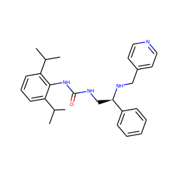 CC(C)c1cccc(C(C)C)c1NC(=O)NC[C@@H](NCc1ccncc1)c1ccccc1 ZINC000013737290