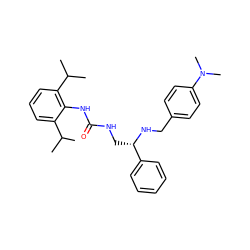 CC(C)c1cccc(C(C)C)c1NC(=O)NC[C@H](NCc1ccc(N(C)C)cc1)c1ccccc1 ZINC000001887700