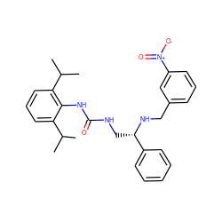 CC(C)c1cccc(C(C)C)c1NC(=O)NC[C@H](NCc1cccc([N+](=O)[O-])c1)c1ccccc1 ZINC000013737281