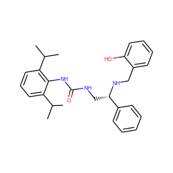 CC(C)c1cccc(C(C)C)c1NC(=O)NC[C@H](NCc1ccccc1O)c1ccccc1 ZINC000013737279