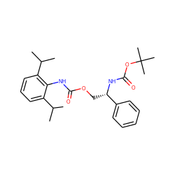 CC(C)c1cccc(C(C)C)c1NC(=O)OC[C@H](NC(=O)OC(C)(C)C)c1ccccc1 ZINC000013737310