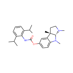 CC(C)c1cccc(C(C)C)c1NC(=O)Oc1ccc2c(c1)[C@]1(C)CCN(C)[C@@H]1N2C ZINC000049109893