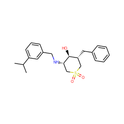 CC(C)c1cccc(CN[C@H]2CS(=O)(=O)C[C@@H](Cc3ccccc3)[C@@H]2O)c1 ZINC000071330865