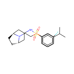 CC(C)c1cccc(OCCN2[C@H]3CC[C@H]2CC(NS(=O)(=O)c2cccc(F)c2)C3)c1 ZINC000653688503