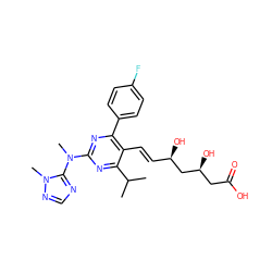 CC(C)c1nc(N(C)c2ncnn2C)nc(-c2ccc(F)cc2)c1/C=C/[C@@H](O)C[C@@H](O)CC(=O)O ZINC000014978053