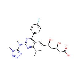 CC(C)c1nc(N(C)c2nnnn2C)nc(-c2ccc(F)cc2)c1/C=C/[C@@H](O)C[C@@H](O)CC(=O)O ZINC000014978039