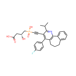 CC(C)c1nc2c(c(-c3ccc(F)cc3)c1C#C[P@](=O)(O)C[C@H](O)CC(=O)O)CCCc1ccccc1-2 ZINC000026720291