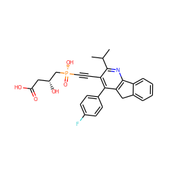 CC(C)c1nc2c(c(-c3ccc(F)cc3)c1C#C[P@](=O)(O)C[C@H](O)CC(=O)O)Cc1ccccc1-2 ZINC000026674036