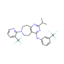 CC(C)c1nc2c(c(Nc3cccc(C(F)(F)F)c3)n1)CCN(c1ncccc1C(F)(F)F)CC2 ZINC000145083204