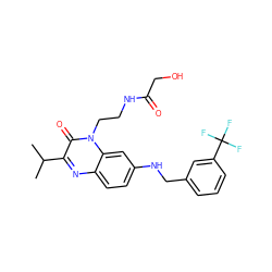 CC(C)c1nc2ccc(NCc3cccc(C(F)(F)F)c3)cc2n(CCNC(=O)CO)c1=O ZINC000045285577