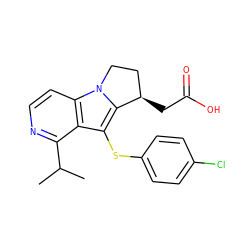 CC(C)c1nccc2c1c(Sc1ccc(Cl)cc1)c1n2CC[C@H]1CC(=O)O ZINC000036401003