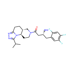 CC(C)c1nnc2n1[C@@H]1CCN(C(=O)C[C@H](N)Cc3cc(F)c(F)cc3F)C[C@H]1CC2 ZINC001772602888