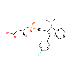 CC(C)n1c(C#C[P@](=O)(O)C[C@@H](O)CC(=O)O)c(-c2ccc(F)cc2)c2ccccc21 ZINC000026749706