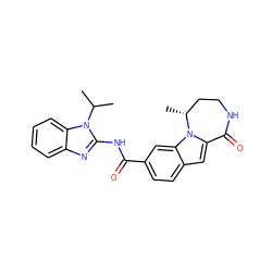 CC(C)n1c(NC(=O)c2ccc3cc4n(c3c2)[C@H](C)CCNC4=O)nc2ccccc21 ZINC000117687629