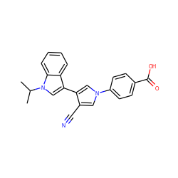 CC(C)n1cc(-c2cn(-c3ccc(C(=O)O)cc3)cc2C#N)c2ccccc21 ZINC000200843134