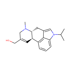 CC(C)n1cc2c3c(cccc31)[C@H]1C=C(CO)CN(C)[C@@H]1C2 ZINC000013794019