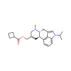 CC(C)n1cc2c3c(cccc31)[C@H]1C=C(COC(=O)C3CCC3)CN(C)[C@@H]1C2 ZINC000013793986