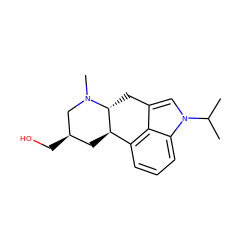 CC(C)n1cc2c3c(cccc31)[C@H]1C[C@@H](CO)CN(C)[C@@H]1C2 ZINC000013794016