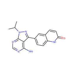 CC(C)n1nc(-c2ccc3[nH]c(=O)ccc3c2)c2c(N)ncnc21 ZINC000064503754