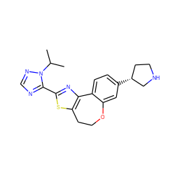 CC(C)n1ncnc1-c1nc2c(s1)CCOc1cc([C@@H]3CCNC3)ccc1-2 ZINC000096269665