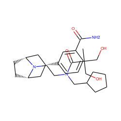 CC(CO)(CO)C(=O)N(CCN1[C@H]2CC[C@@H]1C[C@H](c1cccc(C(N)=O)c1)C2)CC1CCCC1 ZINC000117305324