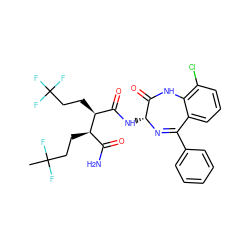 CC(F)(F)CC[C@H](C(N)=O)[C@@H](CCC(F)(F)F)C(=O)N[C@H]1N=C(c2ccccc2)c2cccc(Cl)c2NC1=O ZINC000205761976