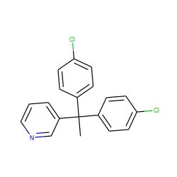 CC(c1ccc(Cl)cc1)(c1ccc(Cl)cc1)c1cccnc1 ZINC000027429172