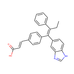 CC/C(=C(/c1ccc(/C=C/C(=O)O)cc1)c1ccc2[nH]cnc2c1)c1ccccc1 ZINC000114606103