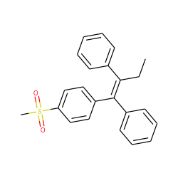 CC/C(=C(\c1ccccc1)c1ccc(S(C)(=O)=O)cc1)c1ccccc1 ZINC000013585492