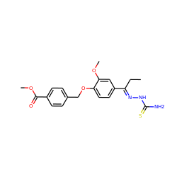 CC/C(=N\NC(N)=S)c1ccc(OCc2ccc(C(=O)OC)cc2)c(OC)c1 ZINC000033760537