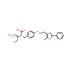 CC/C(=N\OC)[C@@H](Cc1ccc(OCCc2nc(-c3ccccc3)oc2C)cc1)C(=O)O ZINC000028702573